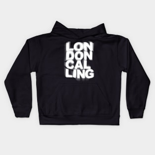 London Calling / Retro Punk Typography Design Kids Hoodie